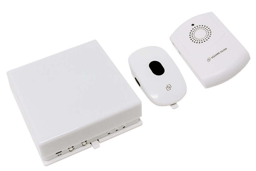 SquareGlow Tap It - Vibrating & Flashing Alert Kit