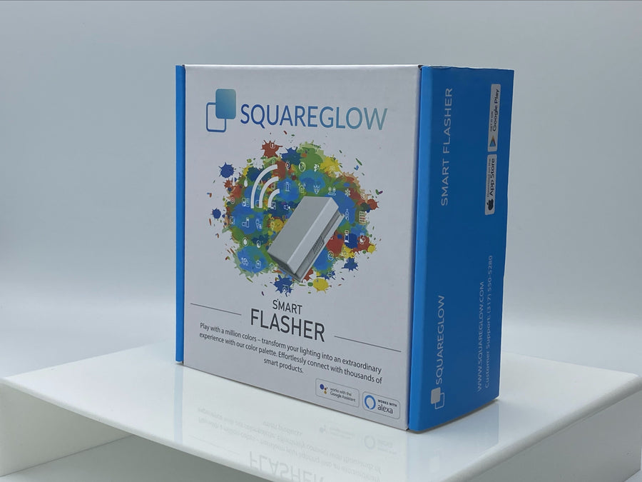 SquareGlow Smart Flasher - WiFi-Enabled Visual Alert System